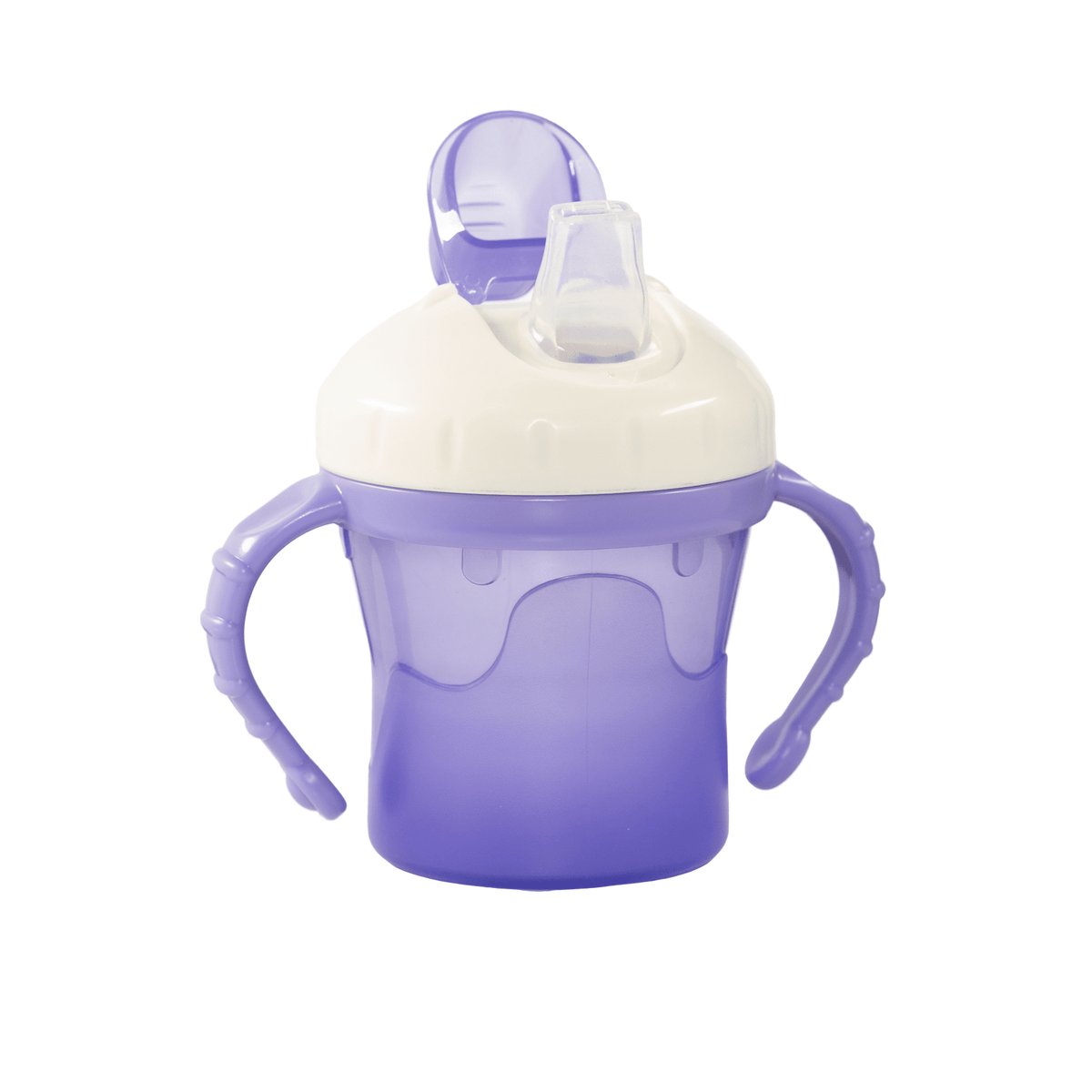 The One Cup with spout and handles. Purple